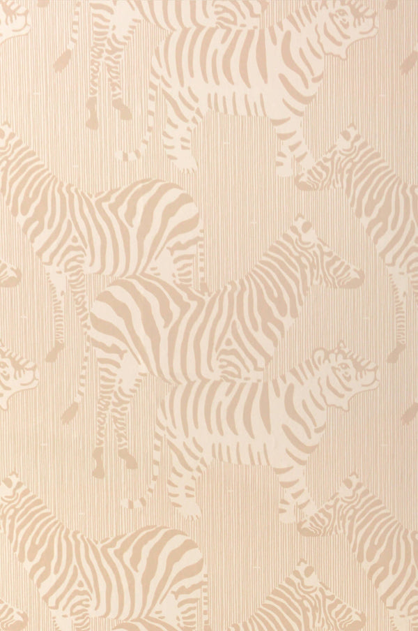 Safari Stripes Dusty Beige Wallpaper by Majvillan