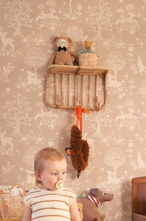 Summer Fields Wallpaper in Soft Brown