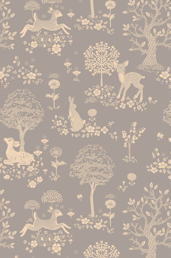 Summer Fields Wallpaper in Dusty Blue