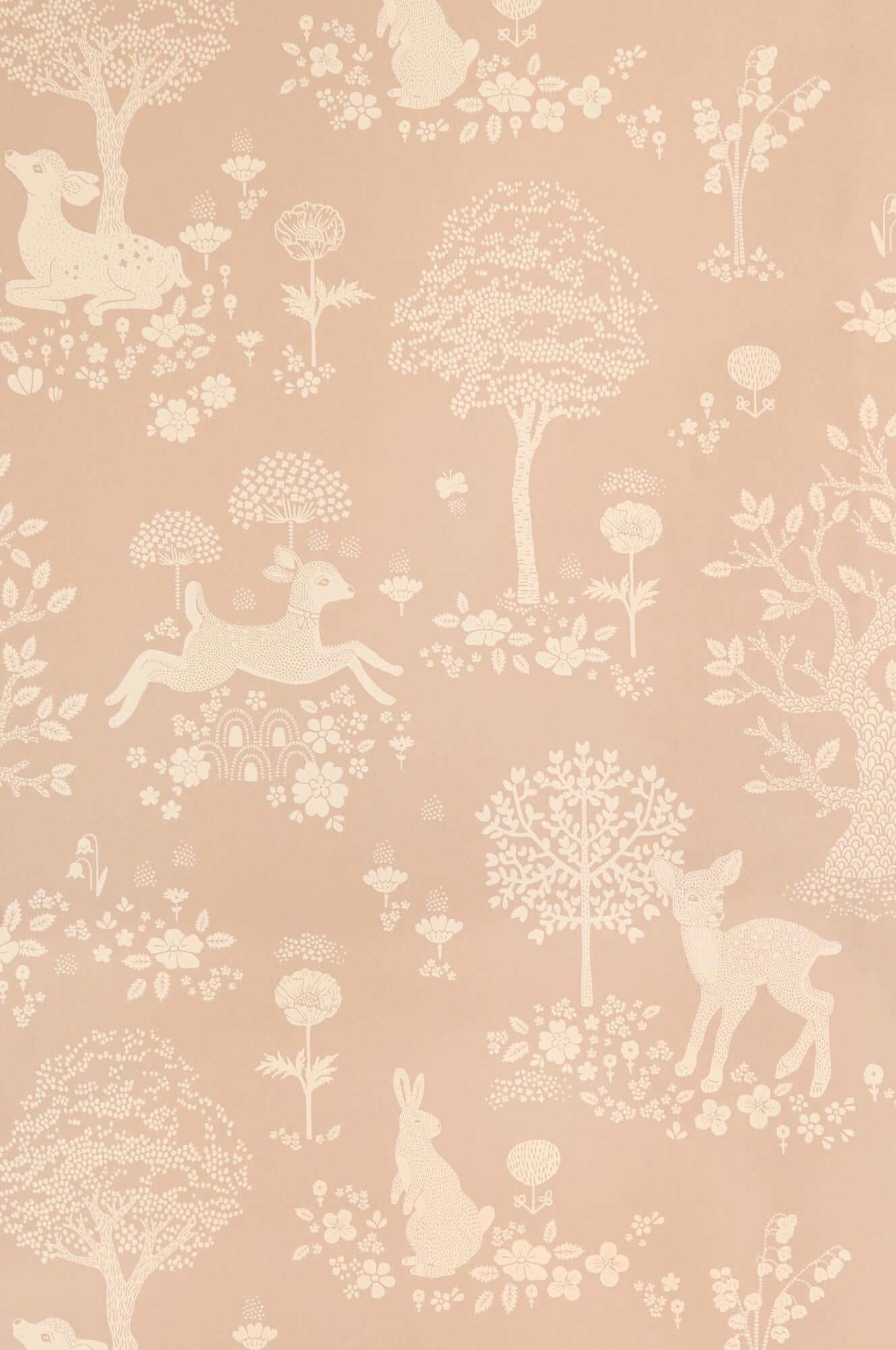 Summer Fields Wallpaper in Powder Pink