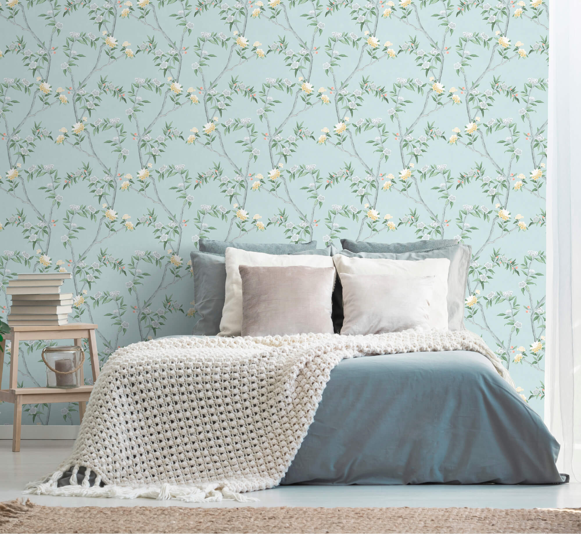 Spring Blossom Chinoiserie Wallpaper