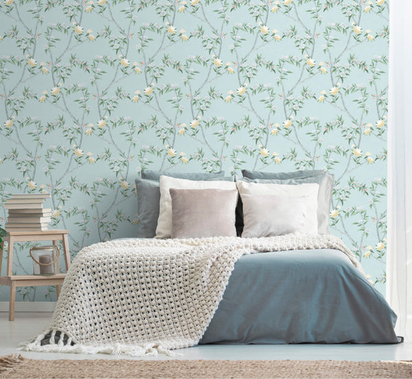 Spring Blossom Chinoiserie Wallpaper