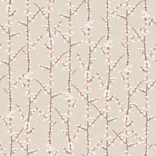 Spring Blossom Sakura Row Wallpaper in Beige