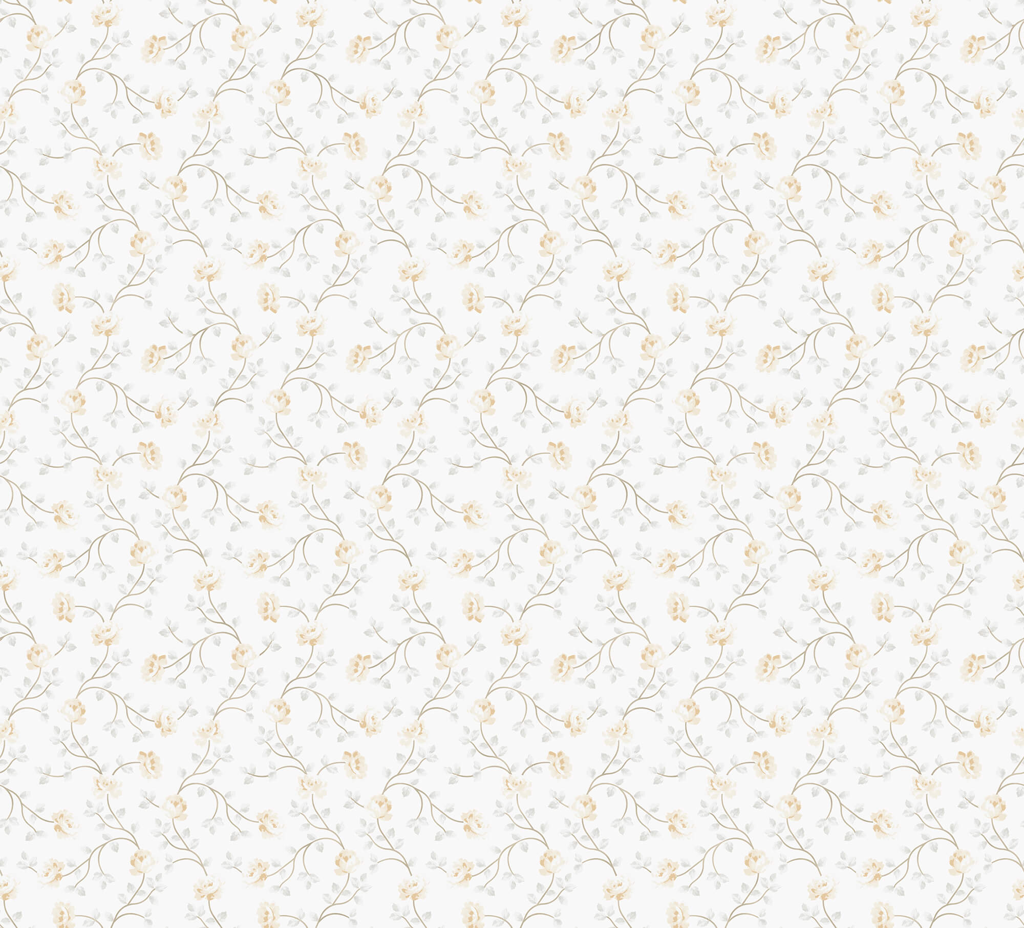 Spring Blossom Petit Flowers Wallpaper in Grey/Beige