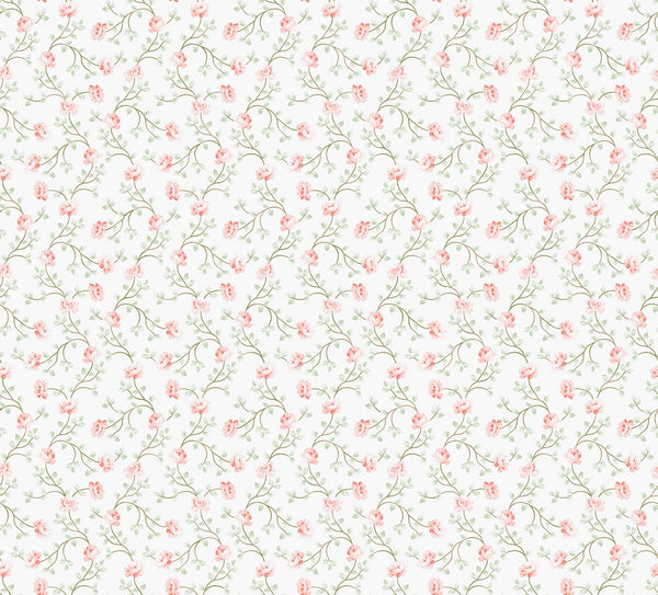 Spring Blossom Petit Flowers Wallpaper in Pink