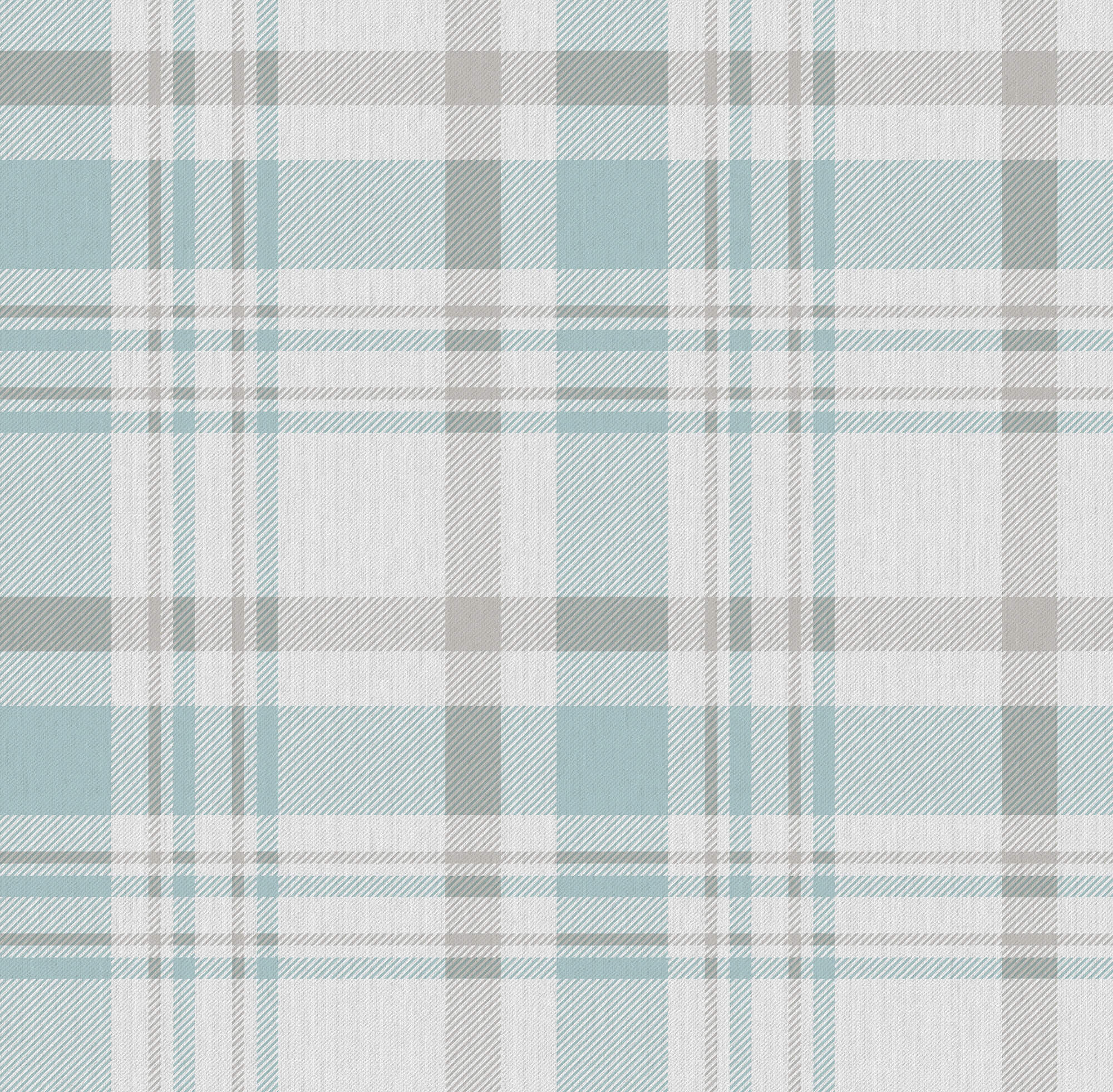 Spring Blossom Plaid Wallpaper in Turquoise