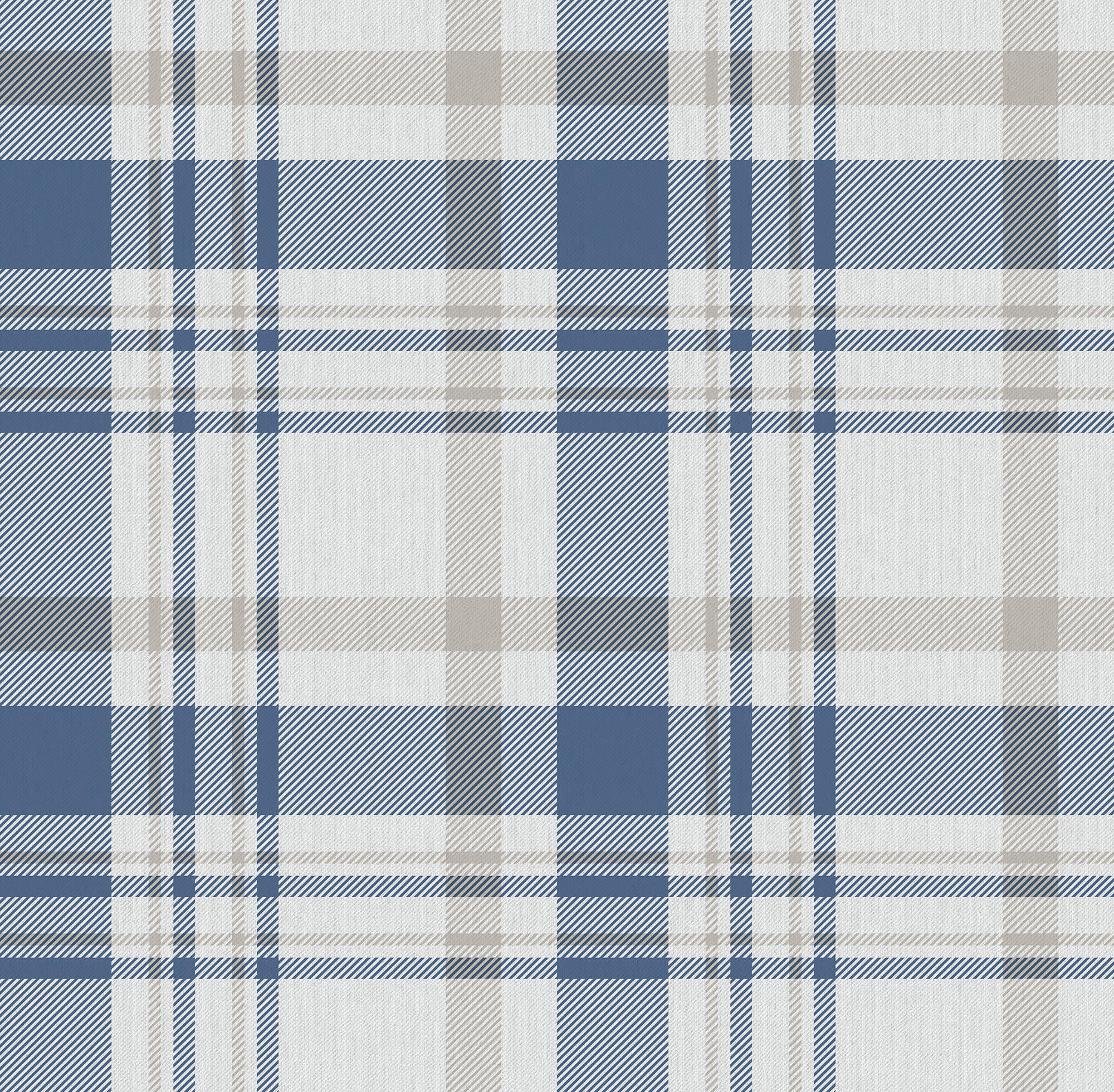 Sample Spring Blossom Plaid Wallpaper in Blue