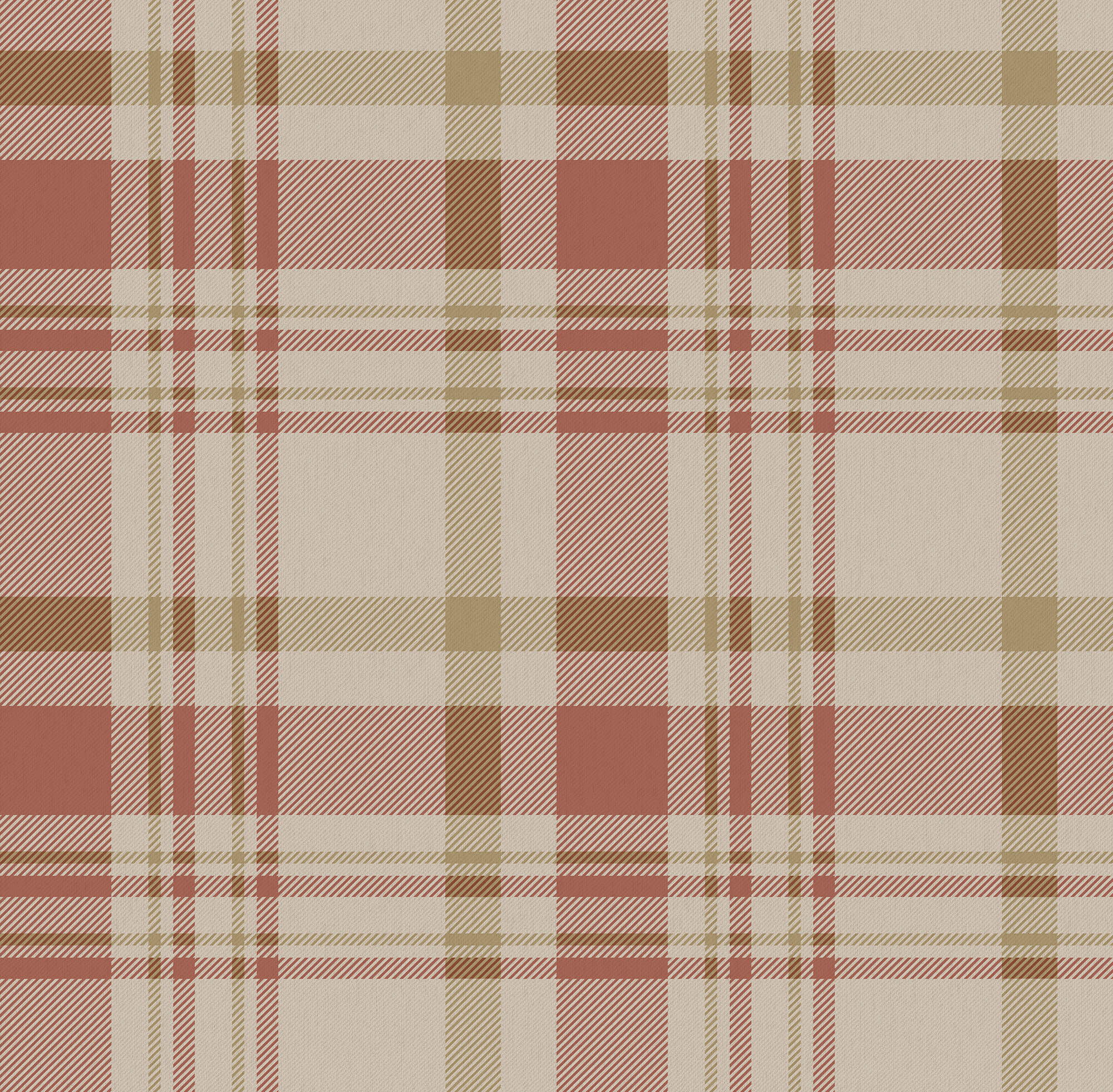 Sample Spring Blossom Plaid Wallpaper in Red