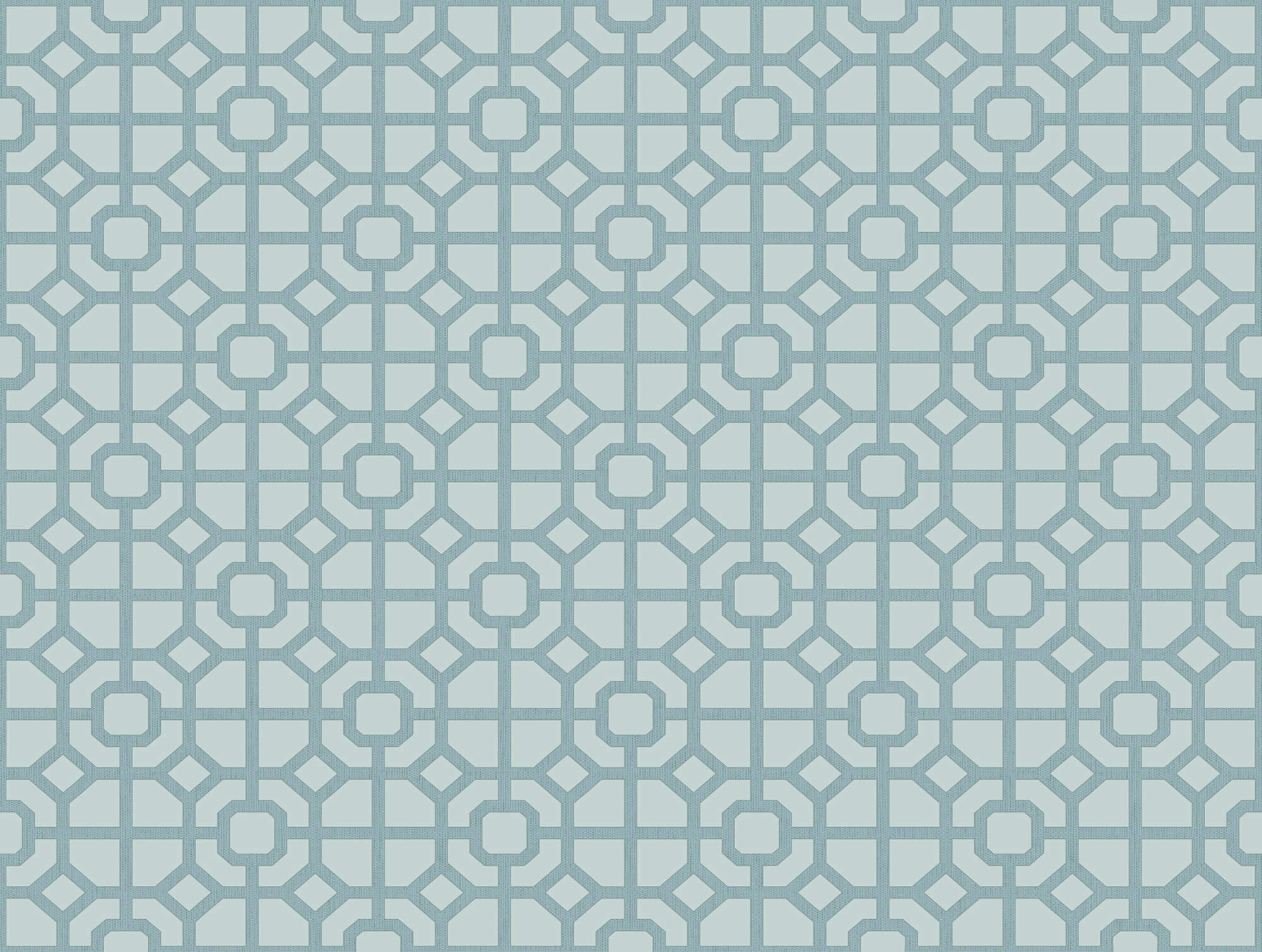 Spring Blossom Lattice Wallpaper in Blue