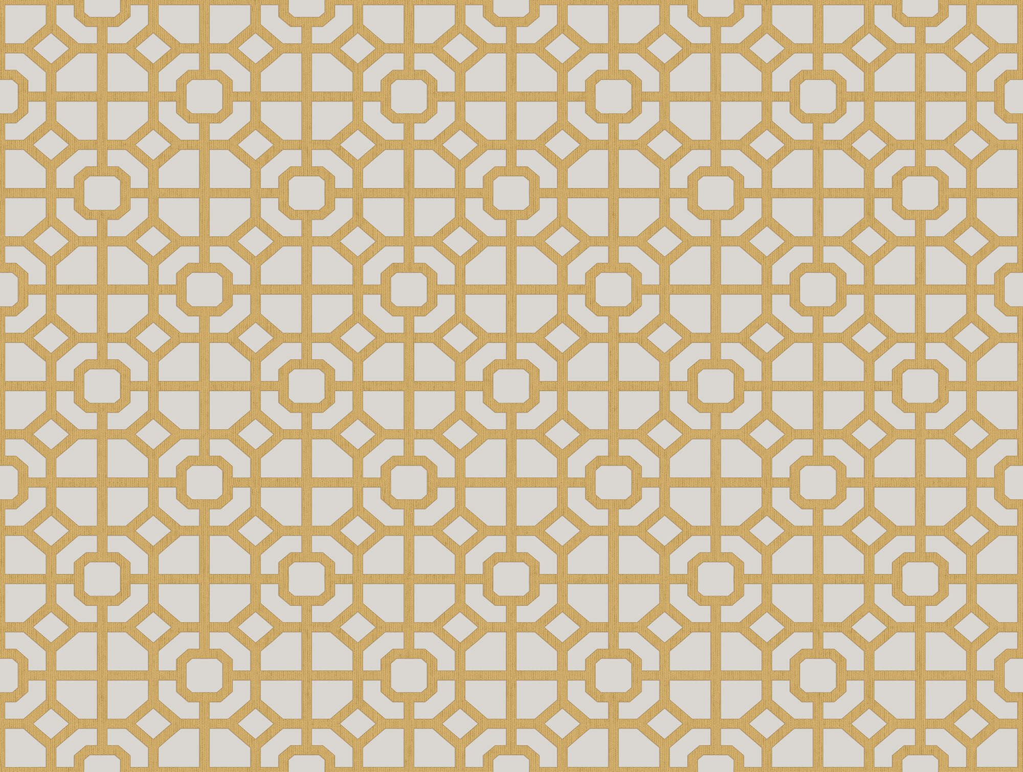 Spring Blossom Lattice Wallpaper in Yellow