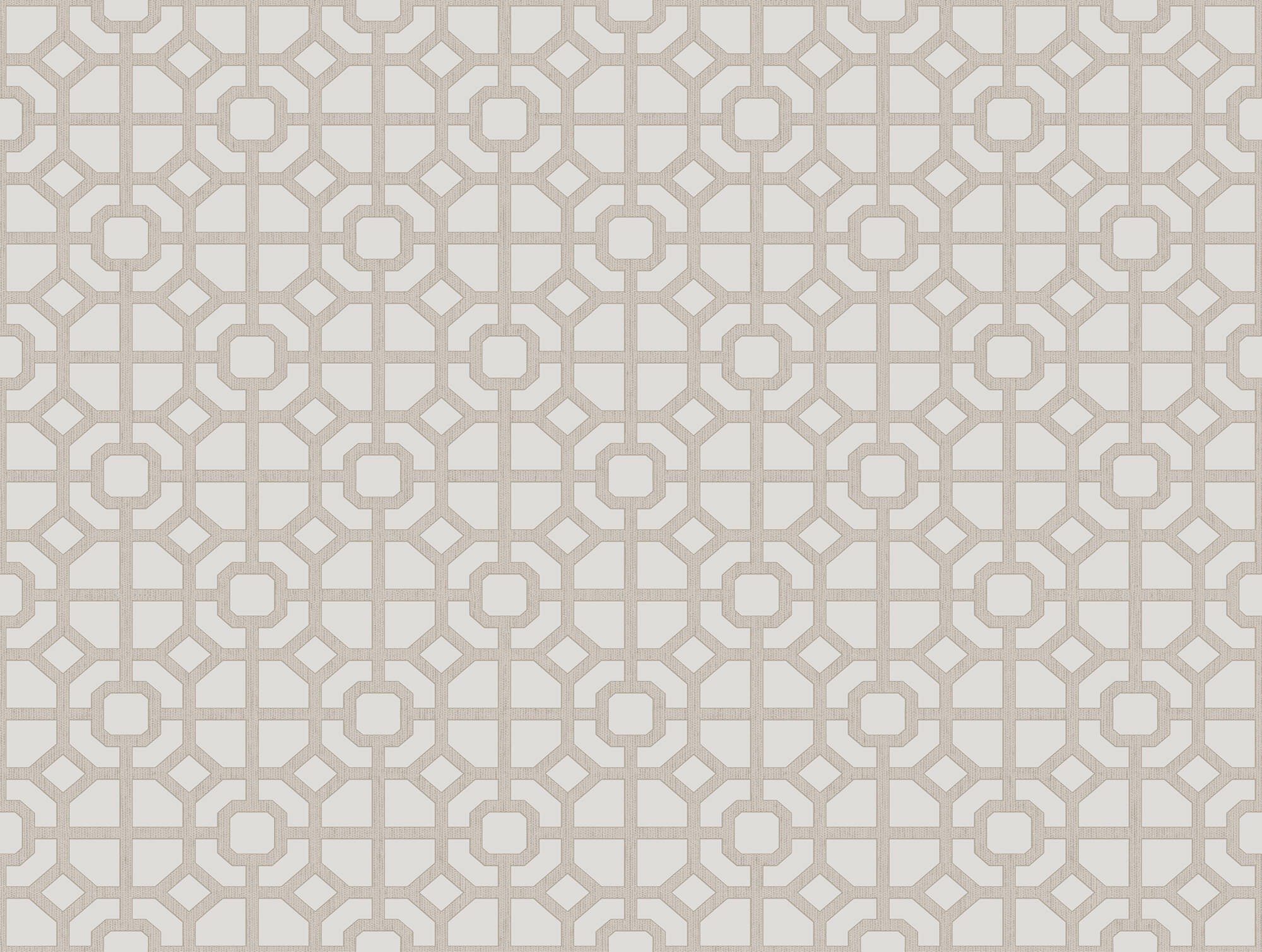 Sample Spring Blossom Lattice Wallpaper in Beige
