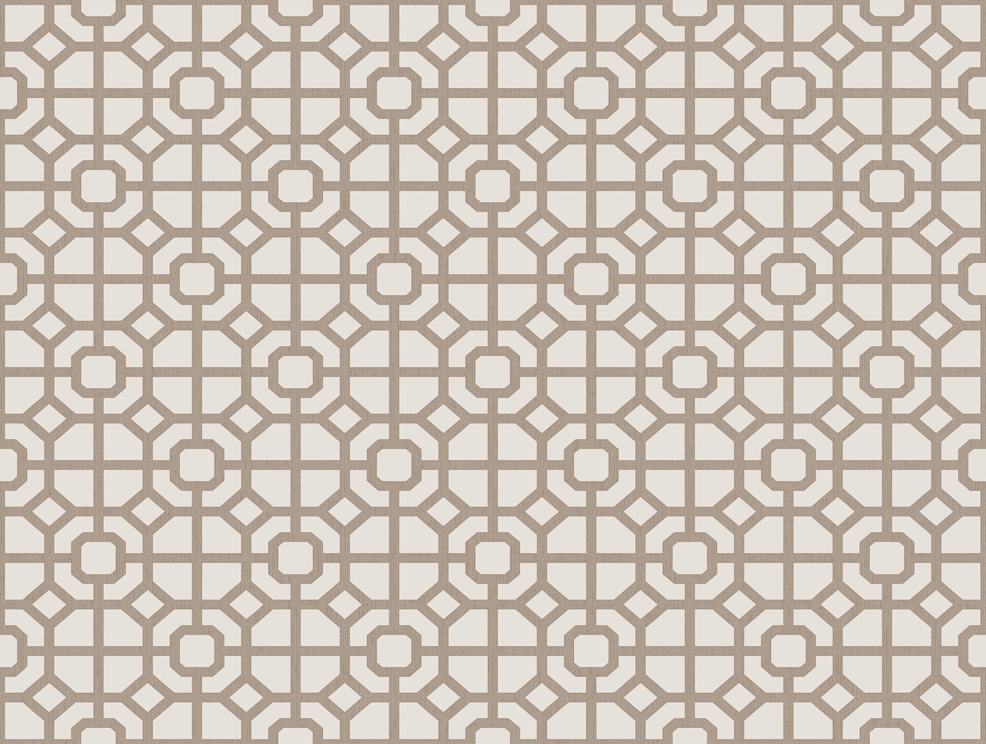 Spring Blossom Lattice Wallpaper in Taupe