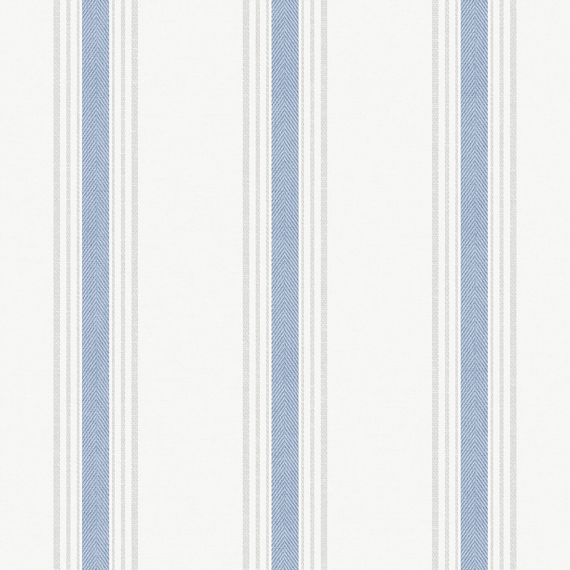 Spring Blossom Stripes Wallpaper in Blue