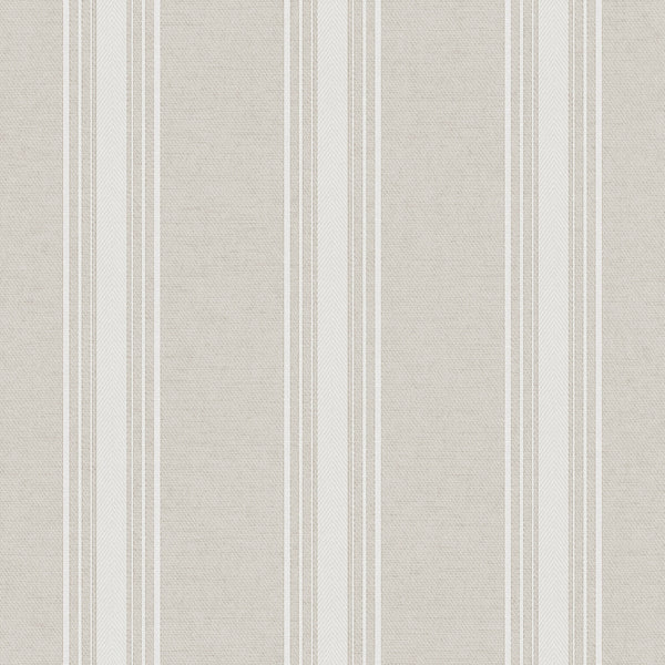 Spring Blossom Stripes Wallpaper in Grey