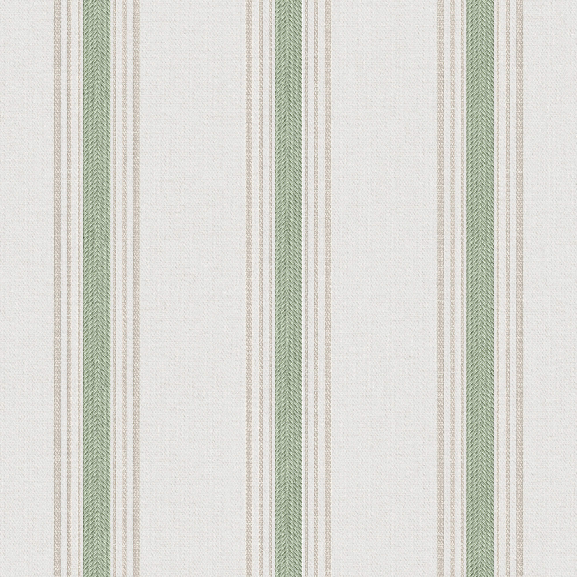 Spring Blossom Stripes Wallpaper in Green
