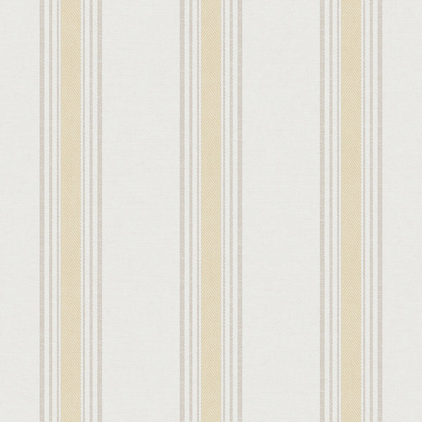 Spring Blossom Stripes Wallpaper in Yellow