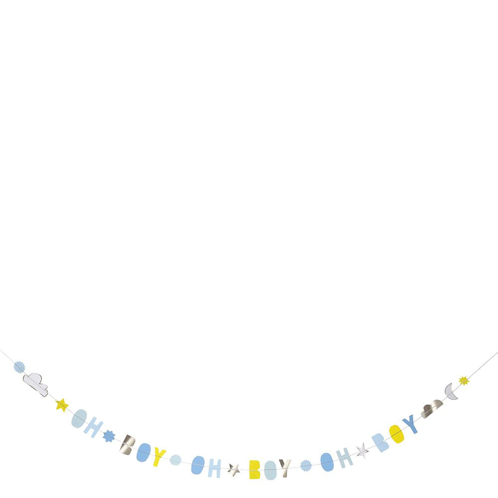 oh baby boy garland card by meri meri 2