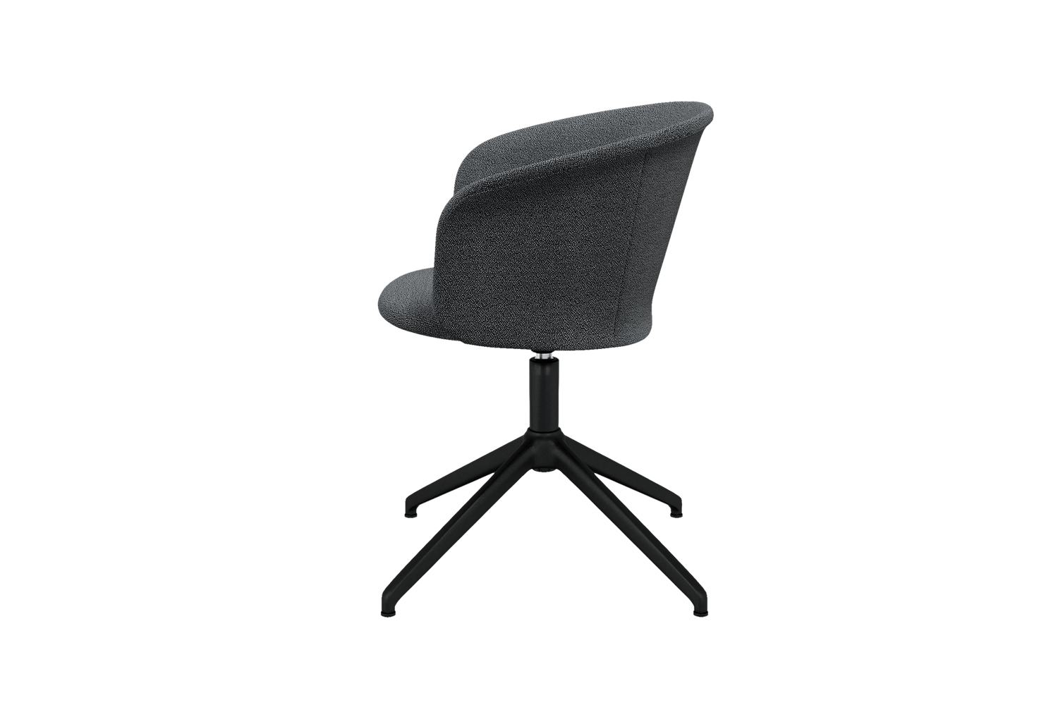 Kendo Graphite Swivel Chair 4 Star Return Hem 20203 5