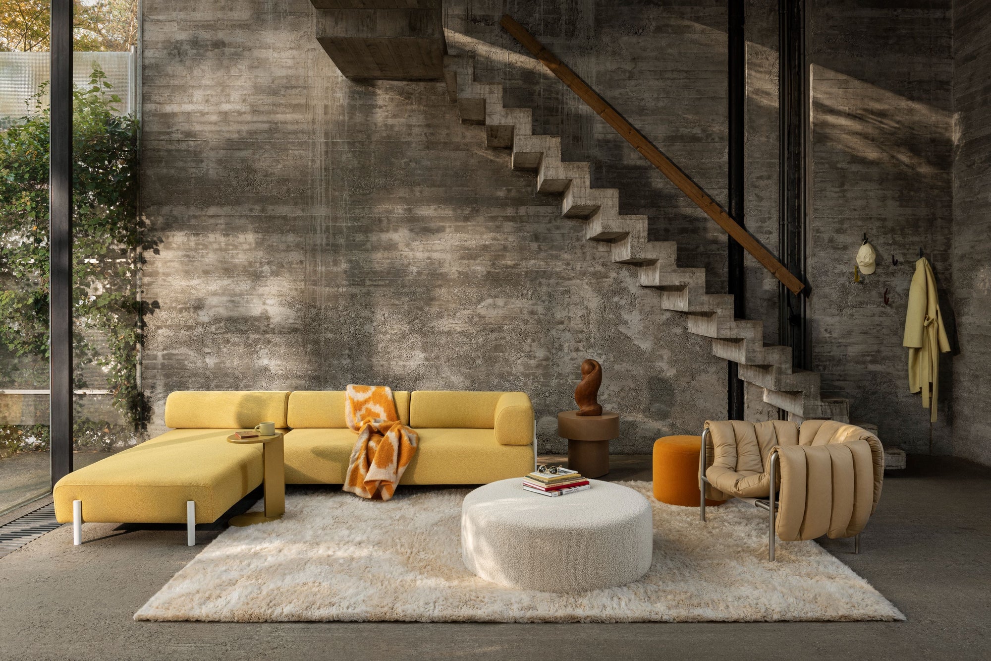 bon eggshell large round pouf by hem 30500 3