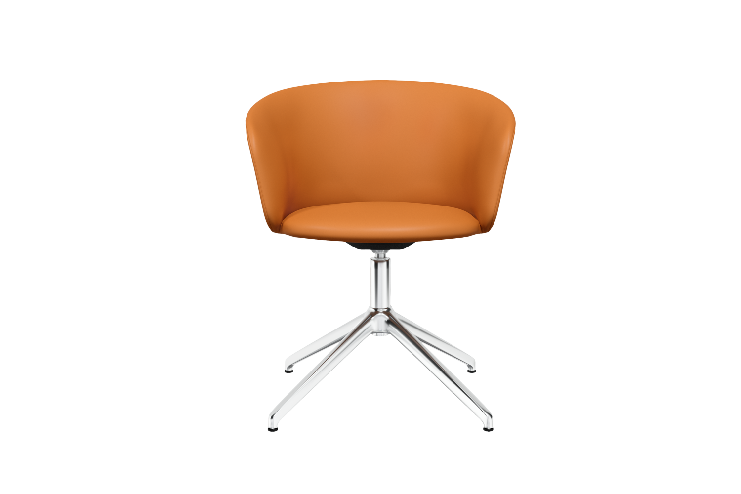 Kendo Cognac Leather Swivel Chair 4 Star Return Hem 20242 4