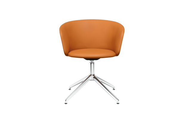 Kendo Cognac Leather Swivel Chair 4 Star Return Hem 20242 4