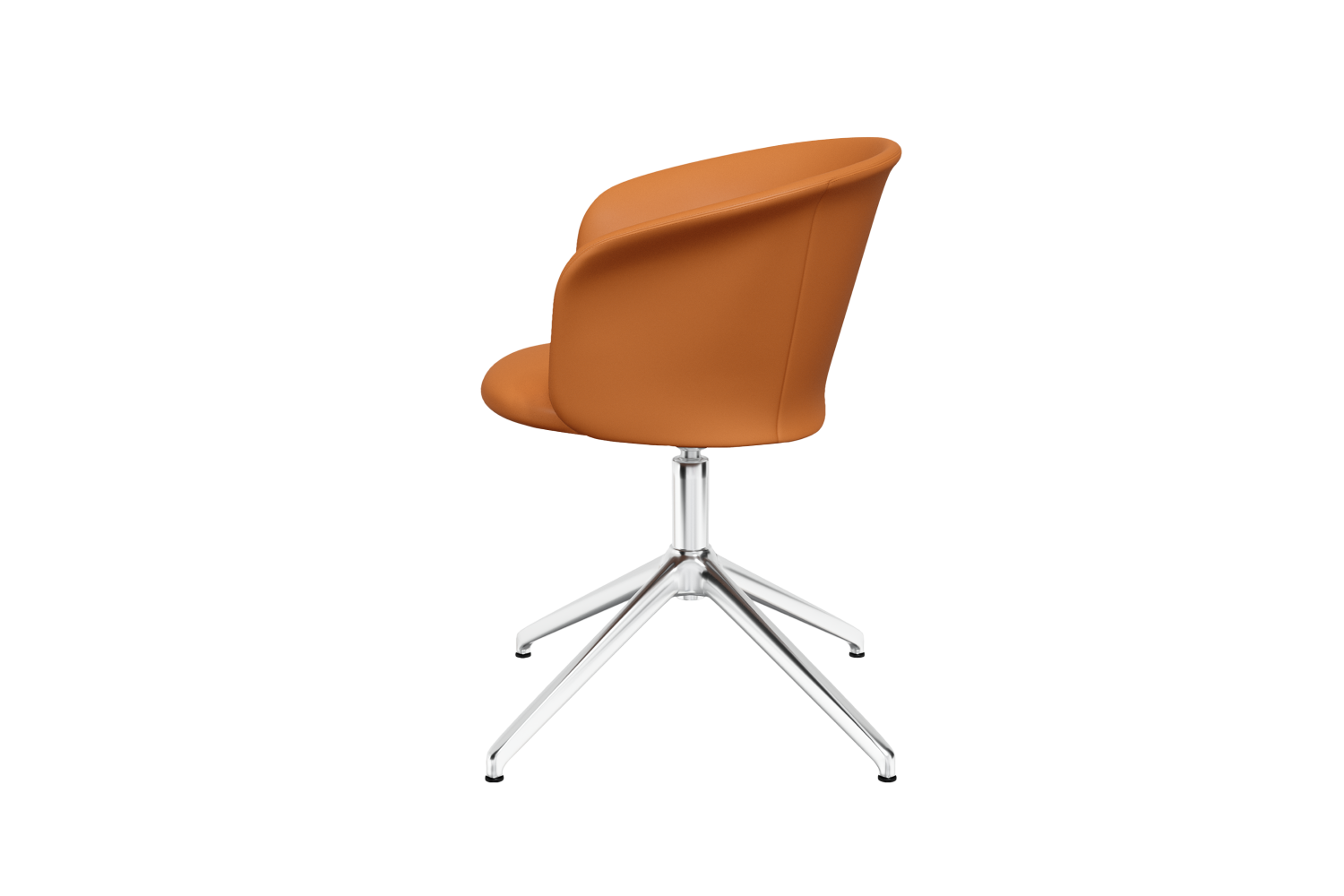 Kendo Cognac Leather Swivel Chair 4 Star Return Hem 20242 6
