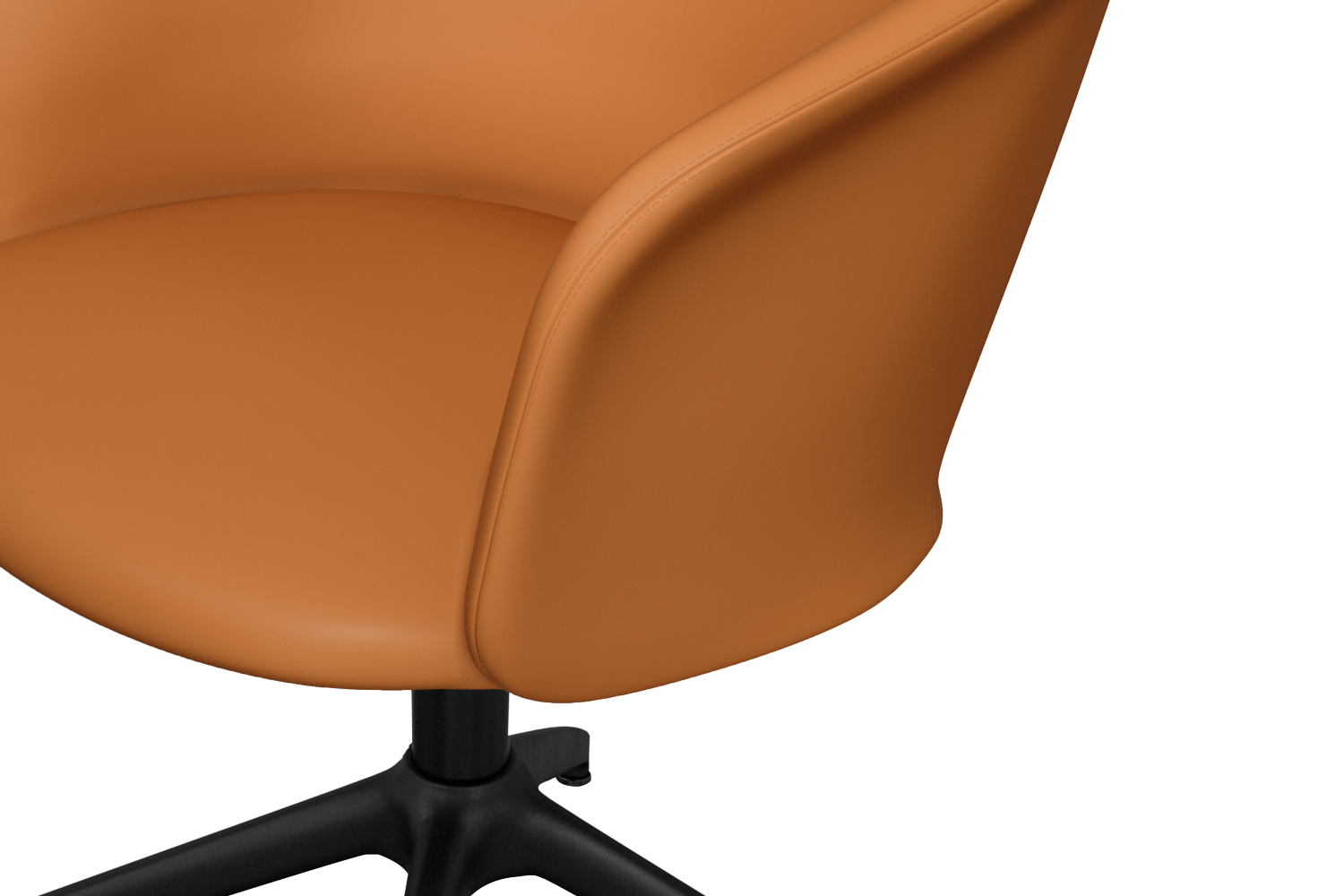 Kendo Cognac Leather Swivel Chair 4 Star Return Hem 20242 11