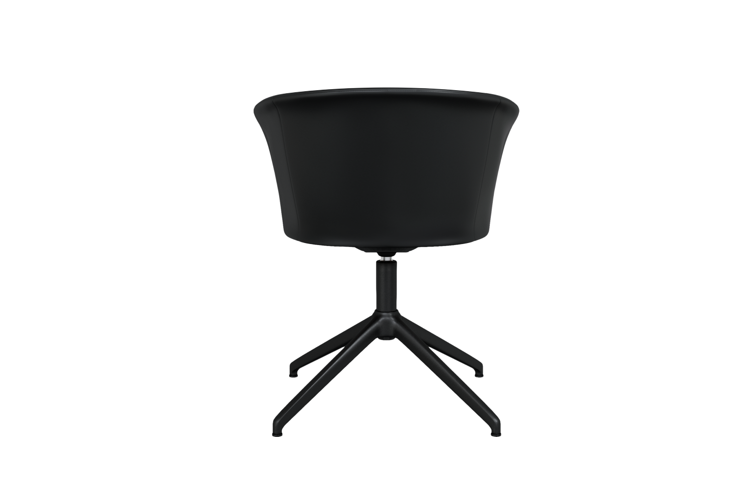 Kendo Black Leather Swivel Chair 4 Star Return Hem 20243 7