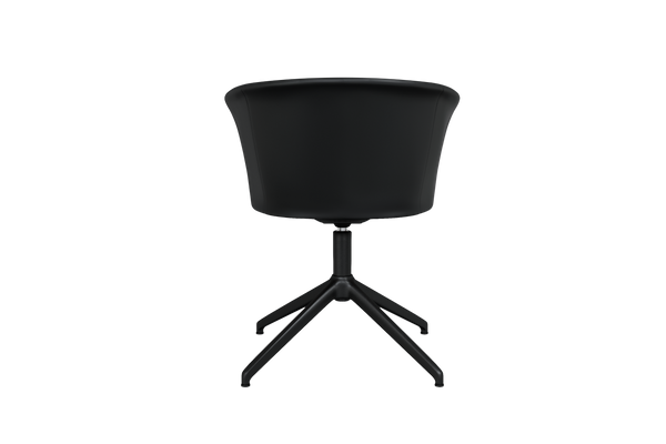 Kendo Black Leather Swivel Chair 4 Star Return Hem 20243 7