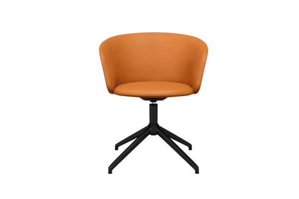 Kendo Cognac Leather Swivel Chair 4 Star Return Hem 20242 3