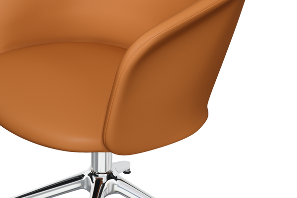 Kendo Cognac Leather Swivel Chair 4 Star Return Hem 20242 12