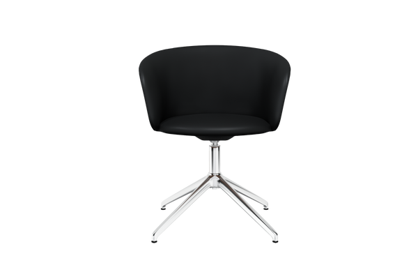 Kendo Black Leather Swivel Chair 4 Star Return Hem 20243 8