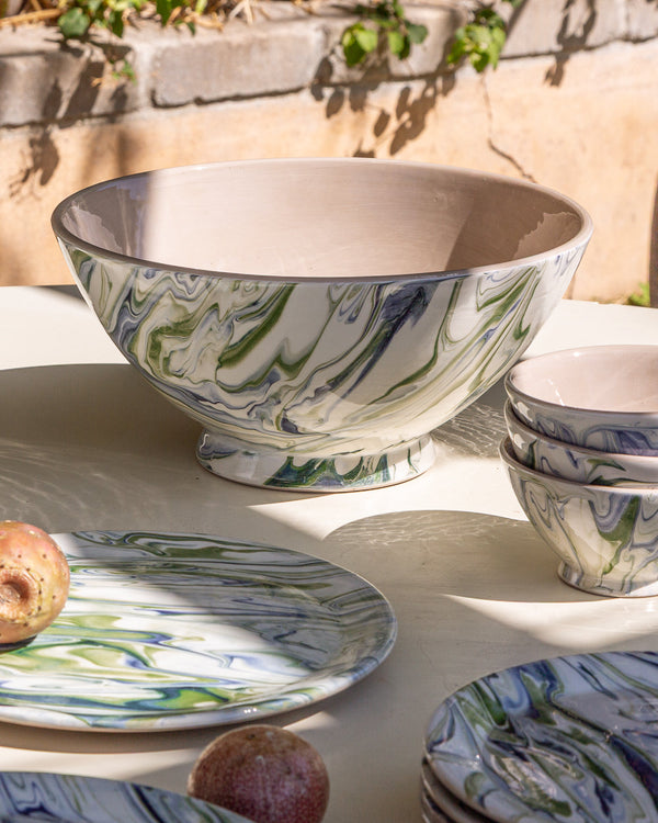 Marble Blue Green Serving Bowl Uvn 1000138 2