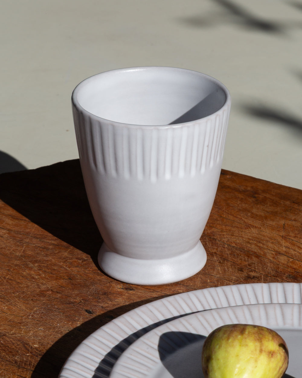 Stripes Matte White Tumbler Uvn 1000109 2