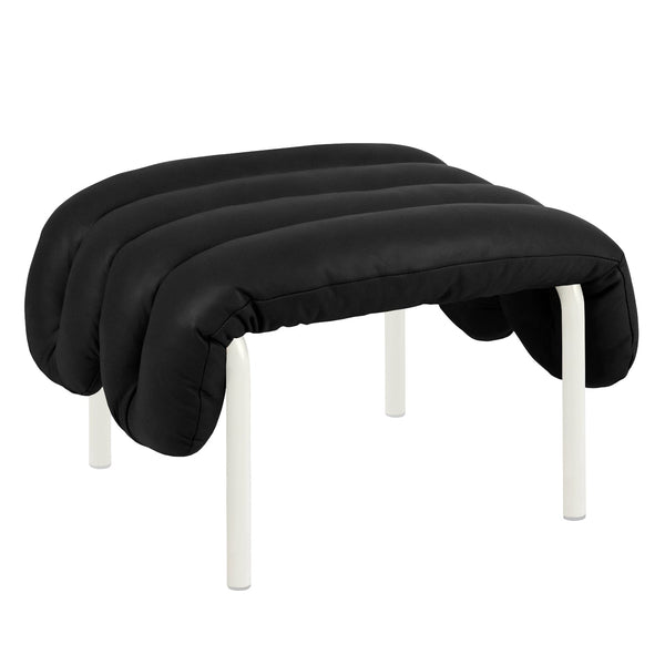 Puffy Leather Ottoman