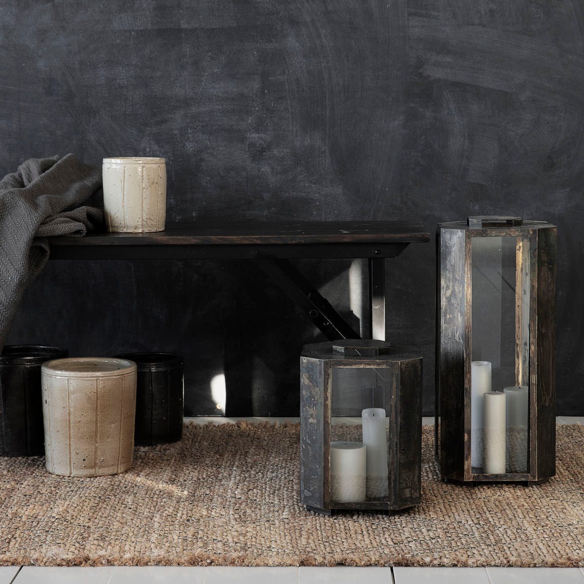 baazi lantern antique brown 5