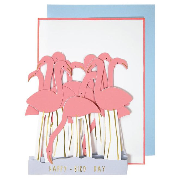 flamingo concertina card by meri meri 1