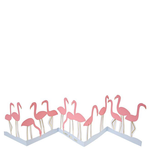 flamingo concertina card by meri meri 2