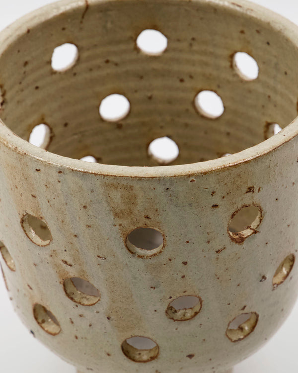artist tealight holder beige large 2