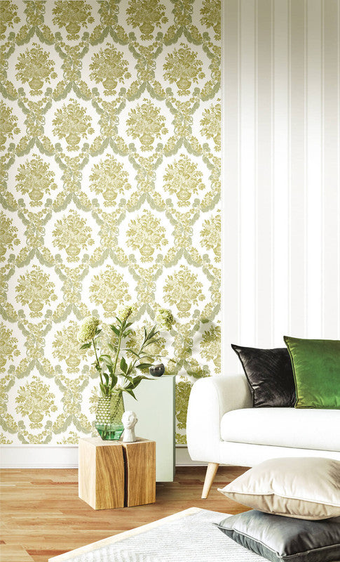 Fascia Wallpaper in Bianco