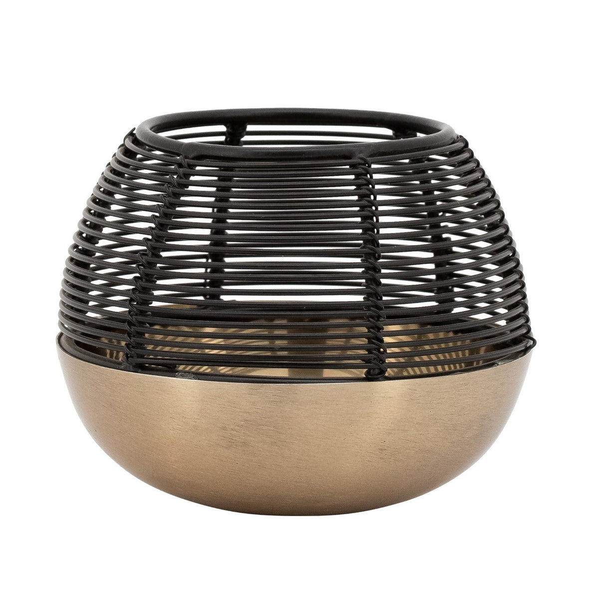 Castello Wire Top Brushed Gold Ball Tealight Holder By Torre Tagus 903252A 1
