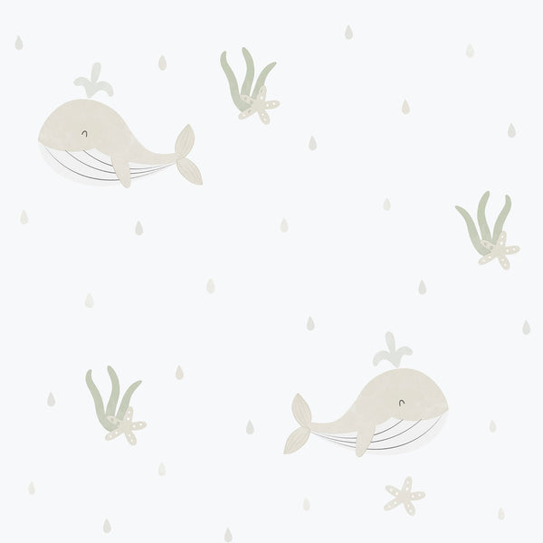 Bambino Little Whales In Beige Galerie Wallcoverings 281 3 1