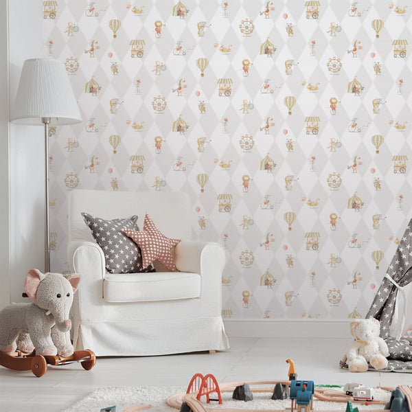 Bambino Cirque In Silver Grey Galerie Wallcoverings 282 3 2