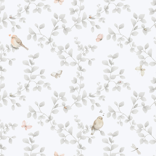 Bambino Birdy In Silver Grey Galerie Wallcoverings 284 2 1