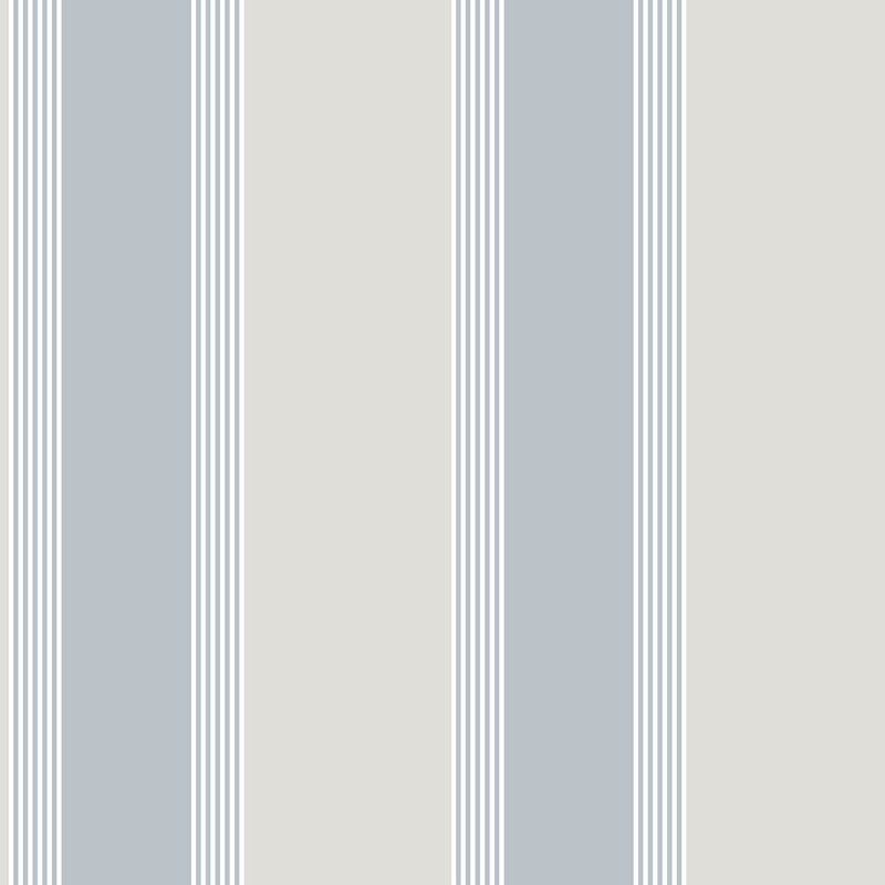 Italian Style Stripe Wallpaper in Light Blue/Beige