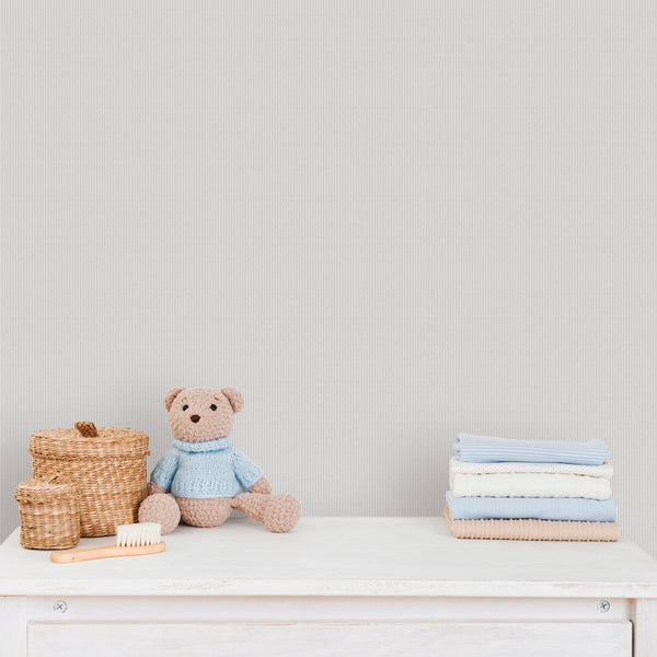 Bambino Tiny Stripes In Silver Grey Galerie Wallcoverings 292 3 2