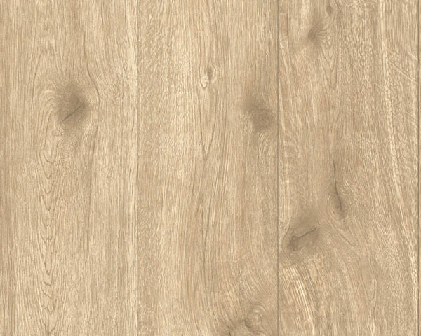 Wood Deco Wallpaper in Beige