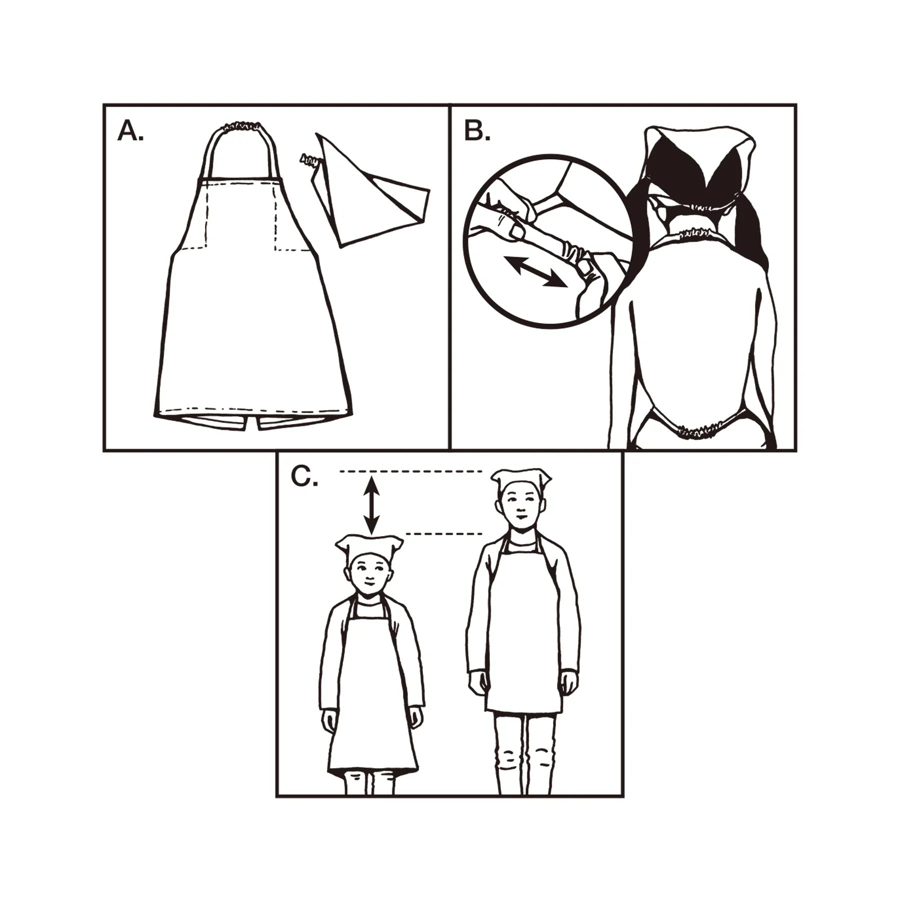 Hand Printed Kids Apron With Kerchief Cowboy 3