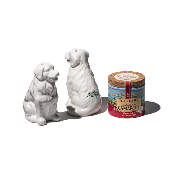 CERAMIC GOLDEN RETRIEVER SALT & PEPPER SHAKER SET