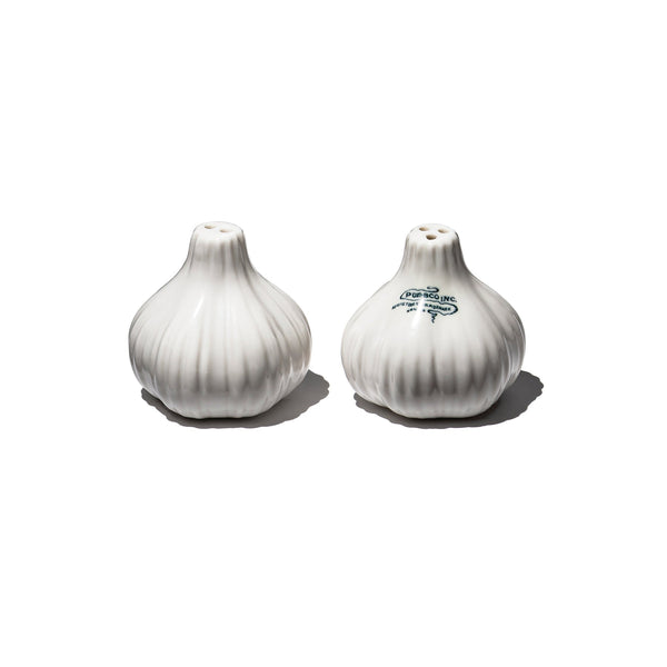 CERAMIC GARLIC SALT & PEPPER SHAKER SET